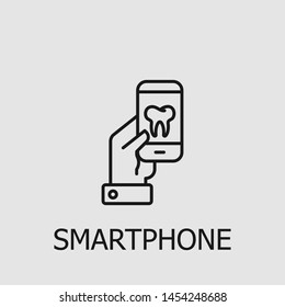 Outline smartphone vector icon. Smartphone illustration for web, mobile apps, design. Smartphone vector symbol.