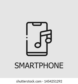 Outline smartphone vector icon. Smartphone illustration for web, mobile apps, design. Smartphone vector symbol.