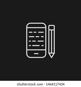 Outline smartphone vector icon. Smartphone illustration for web, mobile apps, design. Smartphone vector symbol.