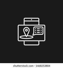 Outline smartphone vector icon. Smartphone illustration for web, mobile apps, design. Smartphone vector symbol.