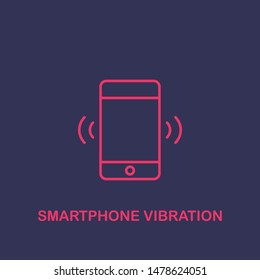 Outline smartphone vibration icon.smartphone vibration vector illustration. Symbol for web and mobile