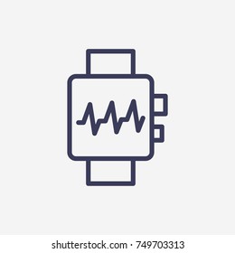 Outline smartwatch icon illustration vector symbol