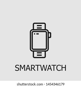 Outline smartwatch vector icon. Smartwatch illustration for web, mobile apps, design. Smartwatch vector symbol.