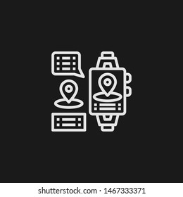 Outline smartwatch vector icon. Smartwatch illustration for web, mobile apps, design. Smartwatch vector symbol.
