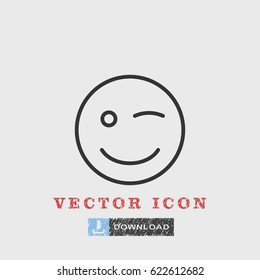 Outline smile   icon illustration isolated vector sign symbol