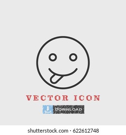 Outline smile   icon illustration isolated vector sign symbol