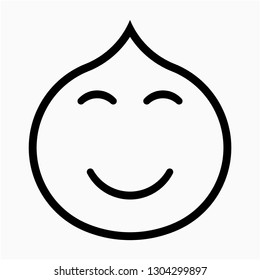 Outline smile vector icon