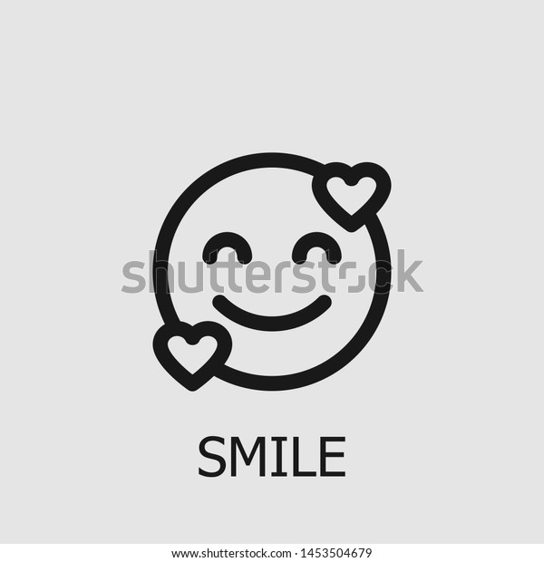 Outline Smile Vector Icon Smile Illustration Stock Vector Royalty Free