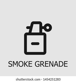 Outline smoke grenade vector icon. Smoke grenade illustration for web, mobile apps, design. Smoke grenade vector symbol.