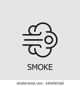 Outline smoke vector icon. Smoke illustration for web, mobile apps, design. Smoke vector symbol.