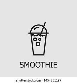 Outline smoothie vector icon. Smoothie illustration for web, mobile apps, design. Smoothie vector symbol.