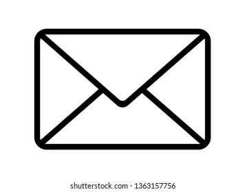 Outline sms vector icon. Mail sign for mobile app