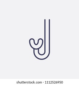 Outline snorkel icon illustration,vector mask sign symbol