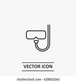 Outline snorkeling mask icon illustration vector symbol