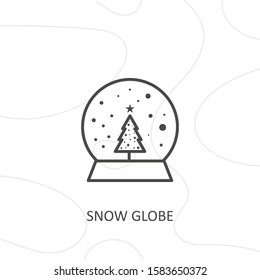 Outline snow globe icon.snow globe  vector illustration. Symbol for web and mobile