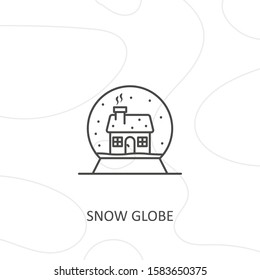 Outline snow globe icon.snow globe  vector illustration. Symbol for web and mobile