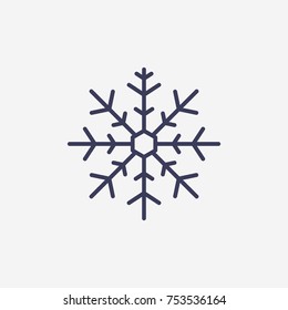Outline snowflake icon illustration vector symbol
