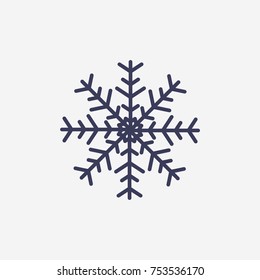 Outline snowflake icon illustration vector symbol