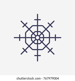 Outline snowflake icon illustration vector symbol