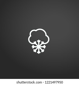 Outline Snowflake Icon isolated on grey background. Modern simple flat symbol for web site design, logo, app, UI. Editable stroke. Vector illustration. Eps10