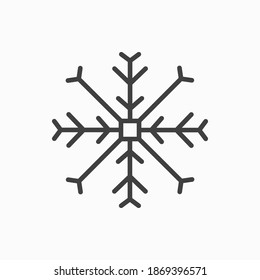 Outline snowflake icon. Snowflake vector illustration. Symbol for web and mobile