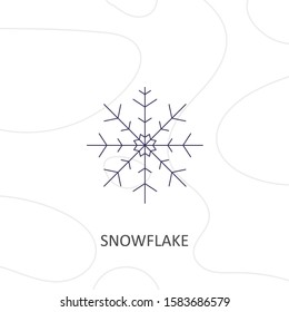 Outline snowflake icon.snowflake vector illustration. Symbol for web and mobile