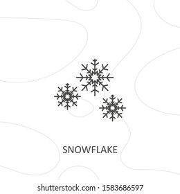 Outline snowflake icon.snowflake vector illustration. Symbol for web and mobile