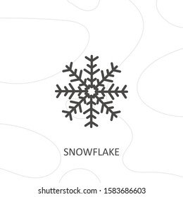 Outline snowflake icon.snowflake vector illustration. Symbol for web and mobile