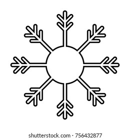 outline snowflake vector sign isolated on white background