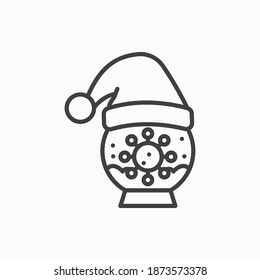 Outline snowglobe in coronavirus icon. Snowglobe in coronavirus vector illustration. Symbol for web and mobile