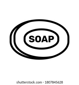 Umrissenes Seifensymbol. Einheitliches Hygieneumriss für Webdesign oder mobile App