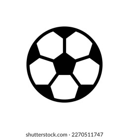 outline soccer ball icon, circular shape, on white background.