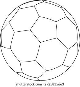Esquema de una Ilustración vectorial de balón de fútbol. Vector de balón de fútbol. 