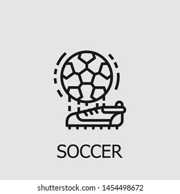 Outline soccer vector icon. Soccer illustration for web, mobile apps, design. Soccer vector symbol.