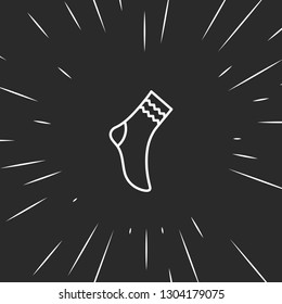 Outline sock icon illustration isolated vector sign symbol
