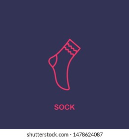 Outline sock icon.sock vector illustration. Symbol for web and mobile