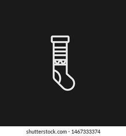 Outline sock vector icon. Sock illustration for web, mobile apps, design. Sock vector symbol.