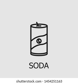 Outline soda vector icon. Soda illustration for web, mobile apps, design. Soda vector symbol.
