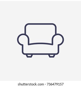 Outline Sofa Icon Illustration Vector Symbol