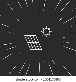Outline solar battery icon illustration isolated vector sign symbol