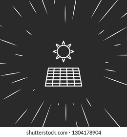 Outline solar battery icon illustration isolated vector sign symbol