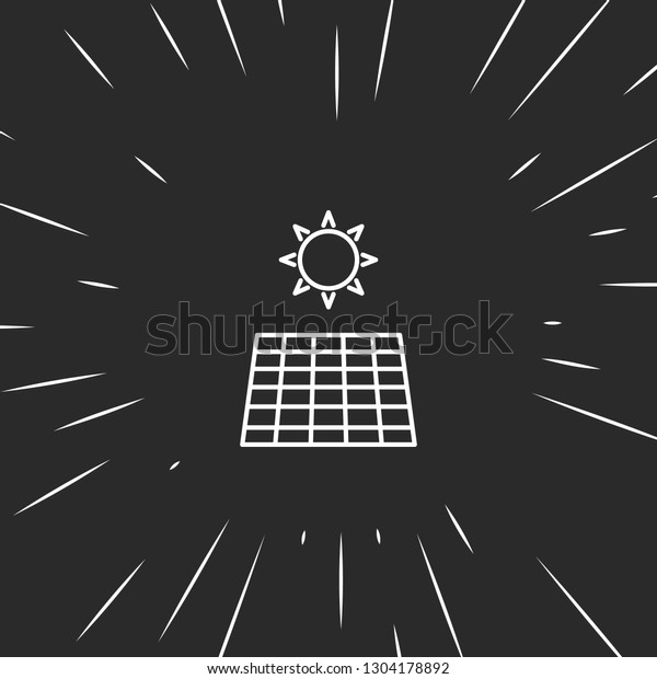 Outline solar battery icon illustration isolated
vector sign symbol