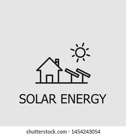 Outline solar energy vector icon. Solar energy illustration for web, mobile apps, design. Solar energy vector symbol.