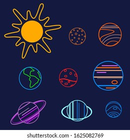 THE OUTLINE OF SOLAR SYSTEM VECTOR