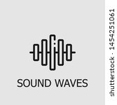 Outline sound waves vector icon. Sound waves illustration for web, mobile apps, design. Sound waves vector symbol.