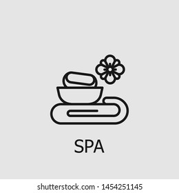 Outline spa vector icon. Spa illustration for web, mobile apps, design. Spa vector symbol.