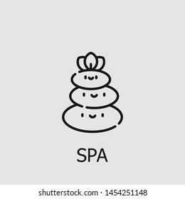 Outline spa vector icon. Spa illustration for web, mobile apps, design. Spa vector symbol.