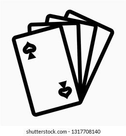 Outline spade vector icon