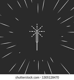 Outline sparkler icon illustration isolated vector sign symbol