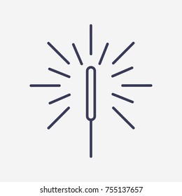 Outline sparkler icon illustration vector symbol